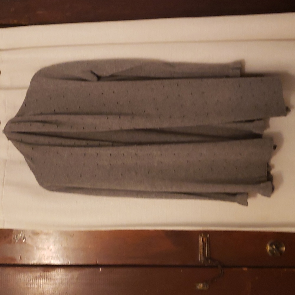 Lapis Sweater Womens Size Small Gray Lightweight Popcorn Knit Cardigan